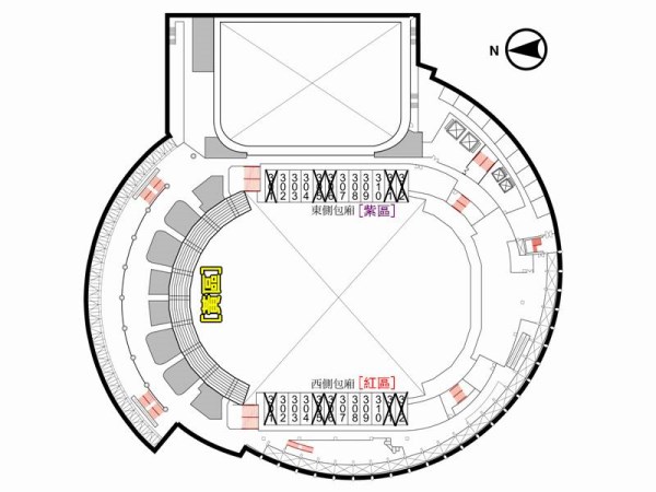 Super Show 6 臺灣場，包廂座位圖