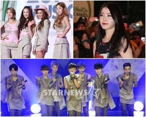 SISTAR、IU、INFINITE