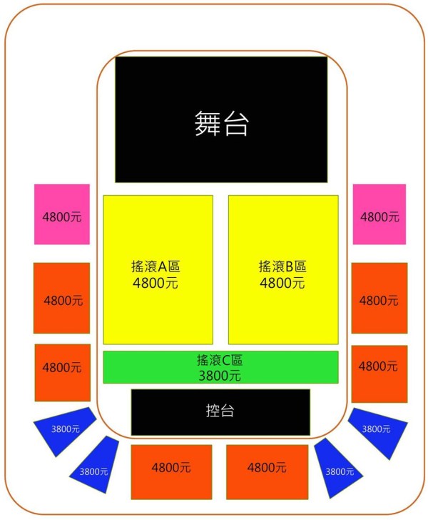 2015 太陽台灣演唱會座位圖 2015 太陽台灣演唱會座位圖