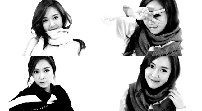 Jessica 的 BLANC & ECLARE 的限量版圍巾廣告