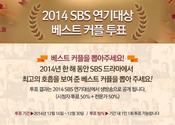 2014 SBS 演技大賞「最佳情侶獎」投票