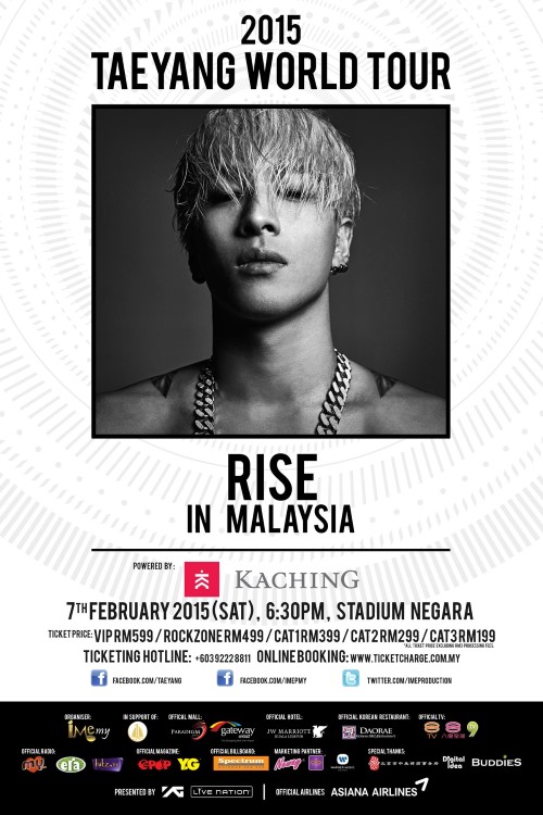 太陽《RISE》馬來西亞場海報