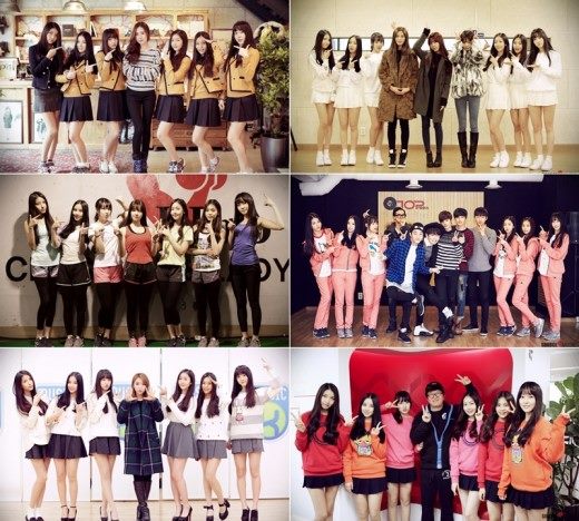 簡美妍,橙子焦糖,洪真英,TEEN TOP,鄭亨敦,朴寶藍為 G-Friend 應援 簡美妍,橙子焦糖,洪真英,TEEN TOP,鄭亨敦,朴寶藍為 G-Friend 應援