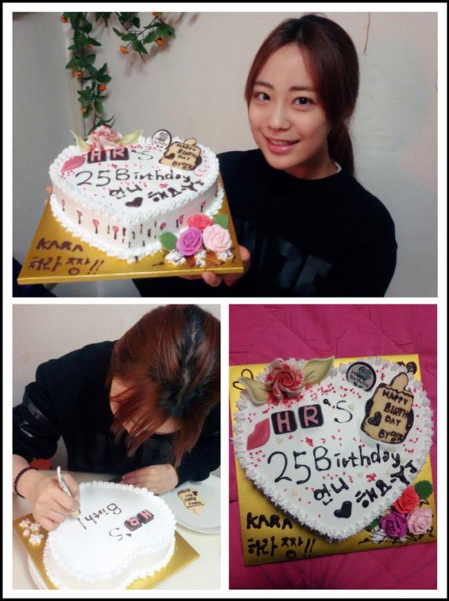 Young Ji 為荷拉做生日蛋糕