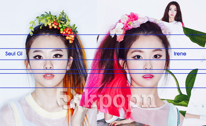 Seul Gi 和 Irene 的臉部比例