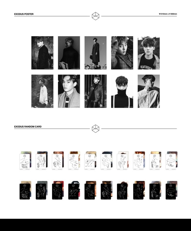 EXO《EXODUS》專輯內容 (十款海報 / 二十款小卡) EXO《EXODUS》專輯內容 (十款海報 / 二十款小卡)