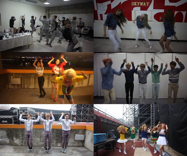 S.M. Entertainment 藝人跳「觸觸舞蹈」