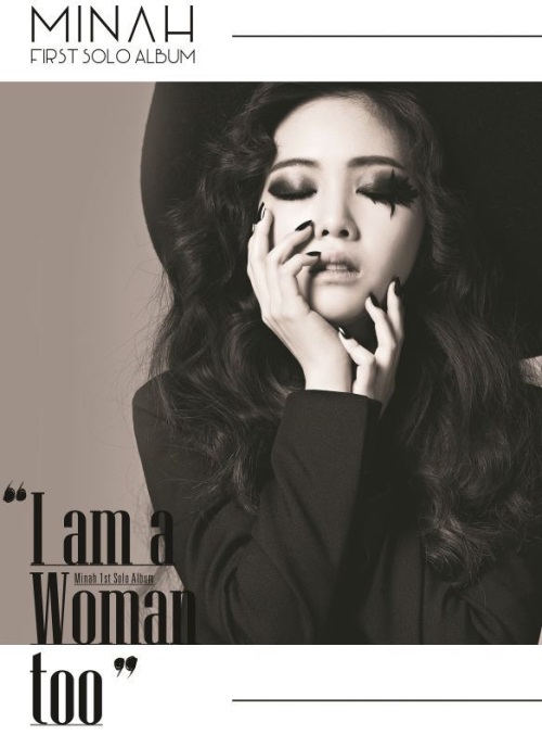 珉娥首張個人單曲專輯《I Am a Woman, too》封面照 (黑)