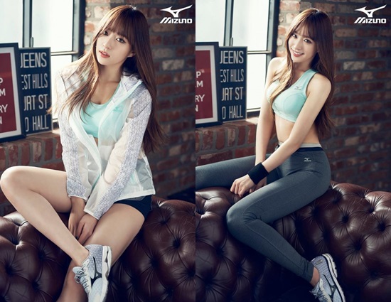 「Mizuno」代言照:Hani 「Mizuno」代言照:Hani