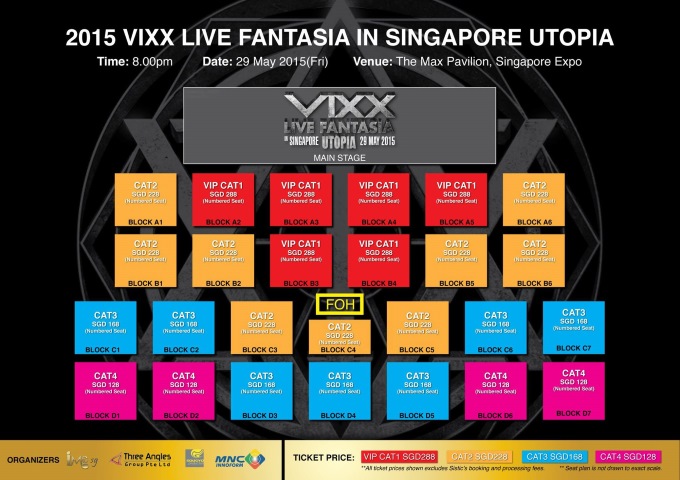 VIXX《UTOPIA》新加坡場座位圖