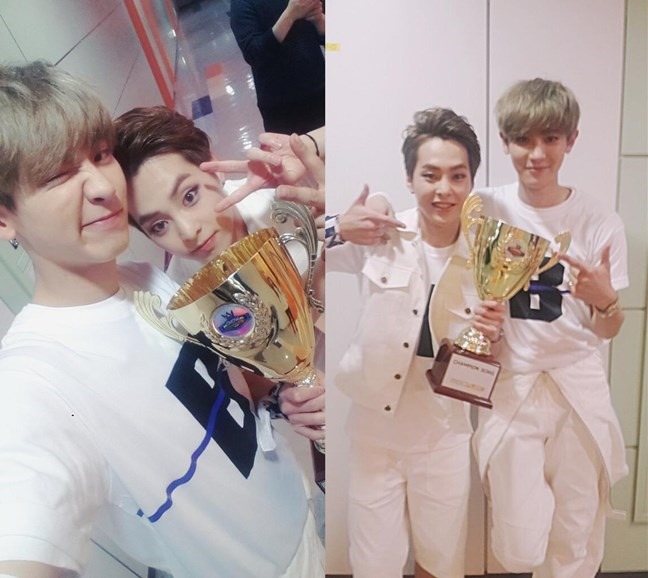 EXO (Chan Yeol、XIUMIN)《Show Champion》二連冠 (4/15) 