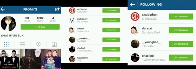 楊賢碩 IG 取消追蹤勝利、朴春 (澄清前) 楊賢碩 IG 取消追蹤勝利、朴春 (澄清前)