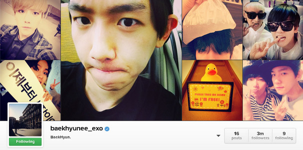 伯賢 IG 人數破三百萬