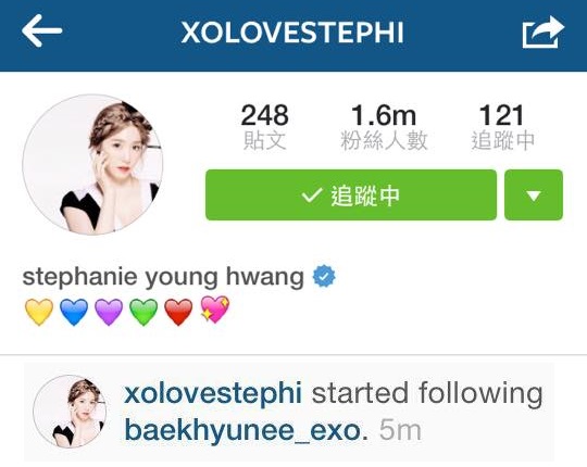 Tiffany IG 追蹤伯賢