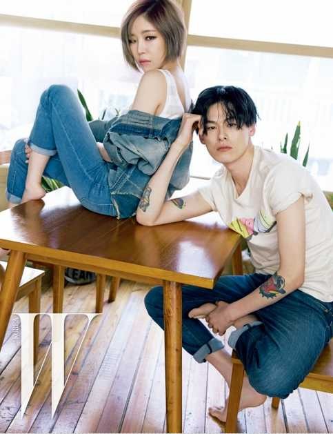 佳人、金元中 W Korea 畫報
