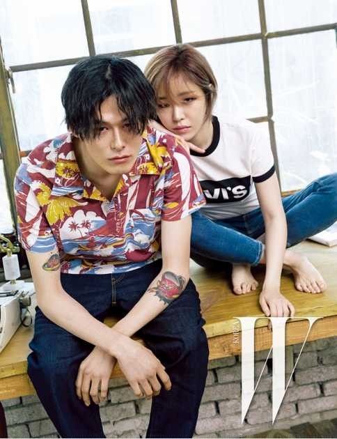 佳人、金元中 W Korea 畫報