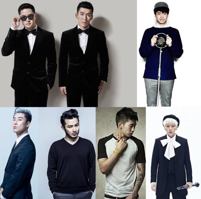 Jinusean、Tablo、San E、Verbal Jint、朴宰範、ZICO