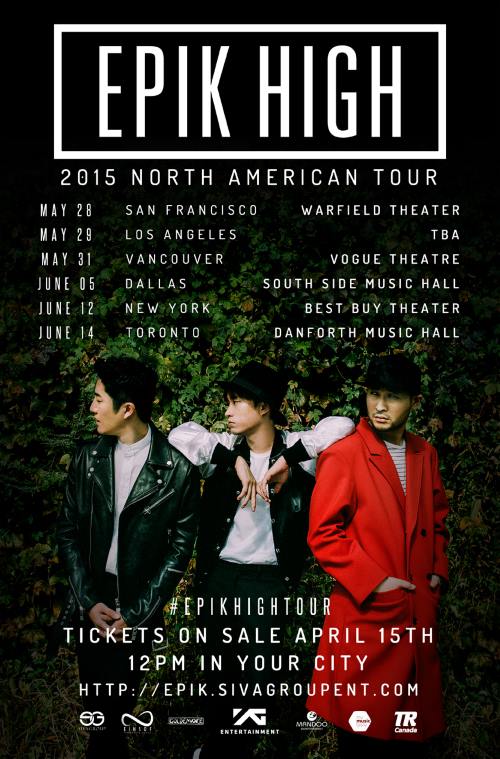 EPIK HIGH 2015 美巡海報