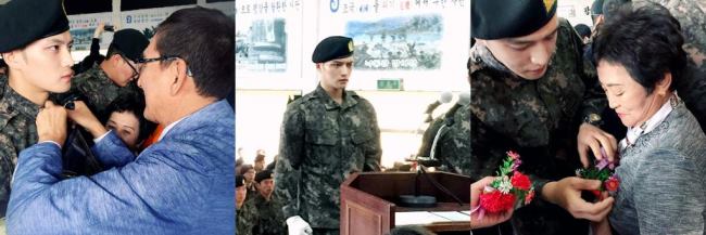 金在中結束軍事基礎訓練 (父母節別康乃馨) 金在中結束軍事基礎訓練 (父母節別康乃馨)