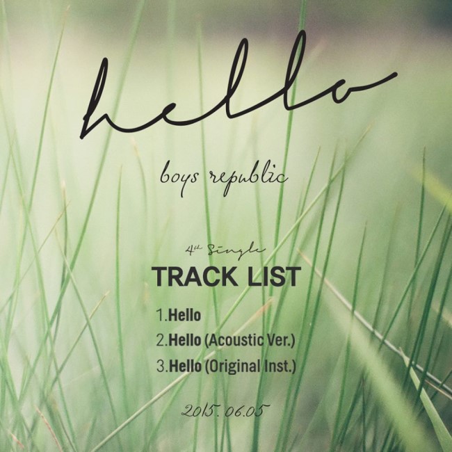 少年共和國《Hello》曲目表 少年共和國《Hello》曲目表