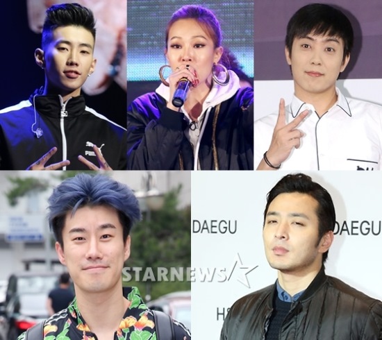 Verbal Jint、朴宰範、Jessi、San E、殷志源 Verbal Jint、朴宰範、Jessi、San E、殷志源