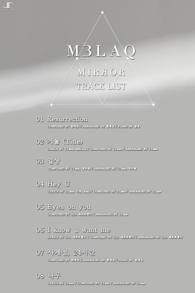MBLAQ《MIRROR》曲目 MBLAQ《MIRROR》曲目