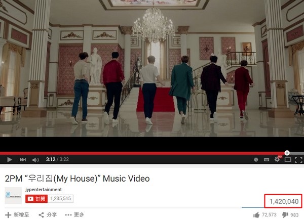 2PM《My House》瀏覽破百萬