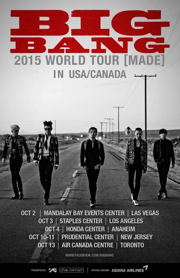 BIGBANG《MADE》演唱會海報 @ 美國、加拿大