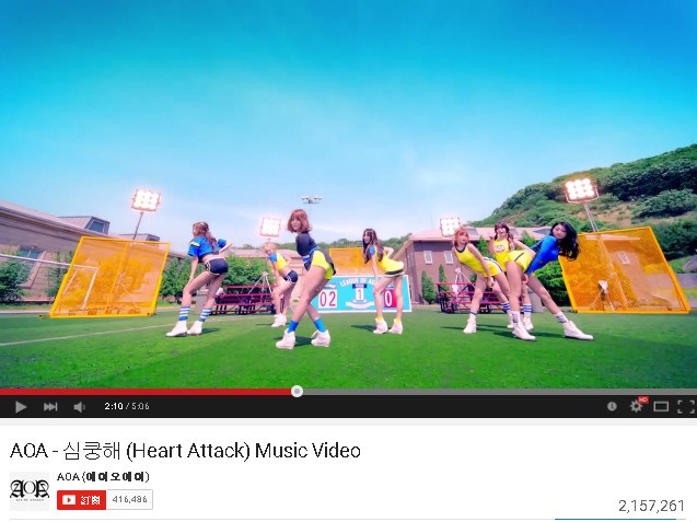 AOA《Heart Attack》MV 瀏覽破兩百萬