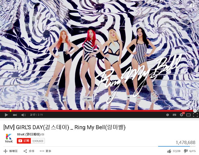 Girl's Day《Ring My Bell》MV 瀏覽破百萬