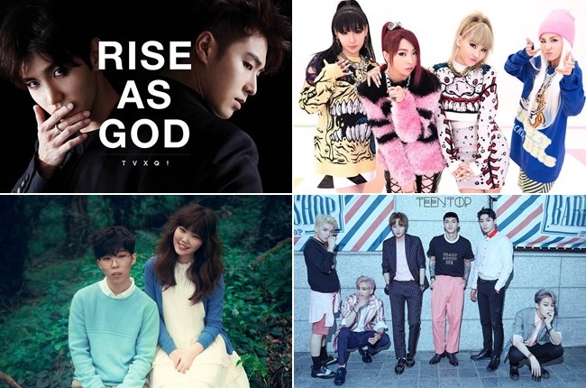 東方神起、2NE1、樂童音樂家、TEEN TOP
