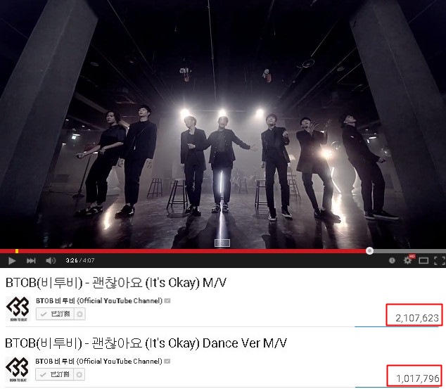 BTOB《It's Okay》MV 瀏覽破兩百萬 BTOB《It's Okay》MV 瀏覽破兩百萬