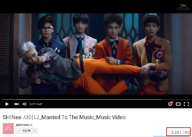 SHINee《Married To The Music》MV 瀏覽破三百萬