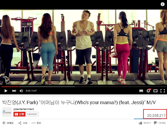 朴軫泳《Who's your mama?》MV 瀏覽破二千萬