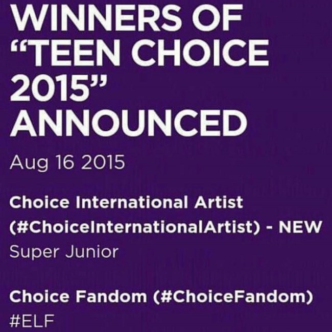 Super Junior《TEEN CHOICE AWARDS》 Super Junior《TEEN CHOICE AWARDS》