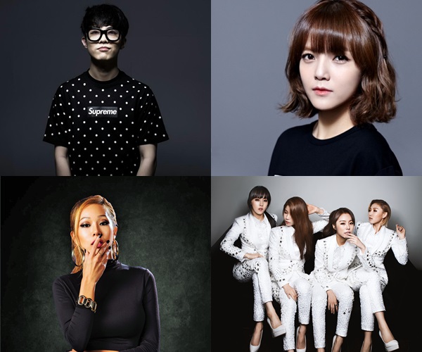 MAMAMOO、Jessi、Giriboy、智珉 MAMAMOO、Jessi、Giriboy、智珉