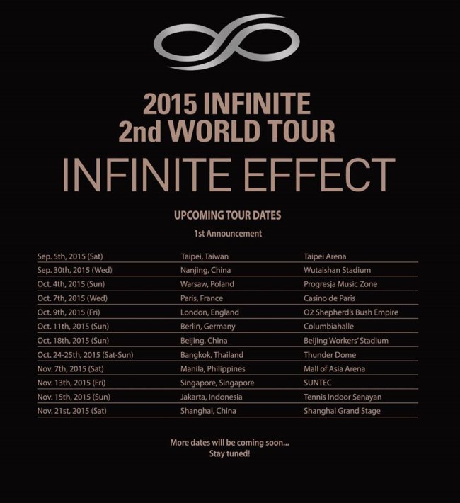 INFINITE 《INFINITE EFFECT》行程表