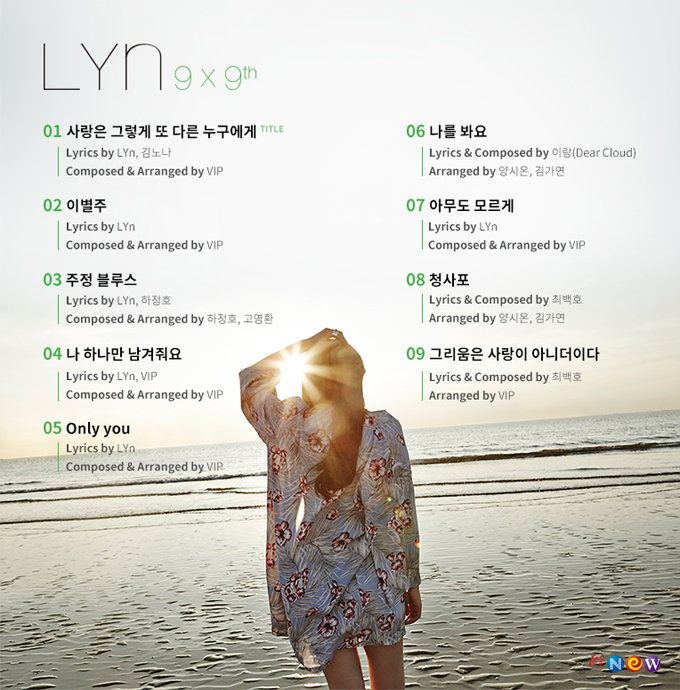 LYn 正規九輯《9X9th》曲目表