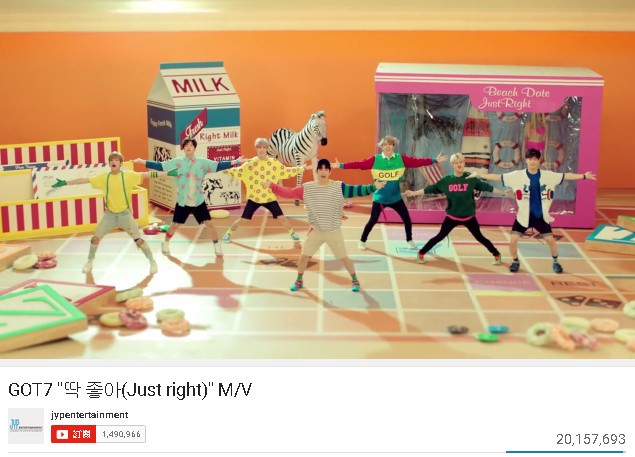GOT7《Just Right》MV 瀏覽破兩千萬
