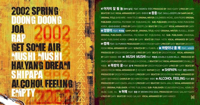 Gary 《2002》曲目表