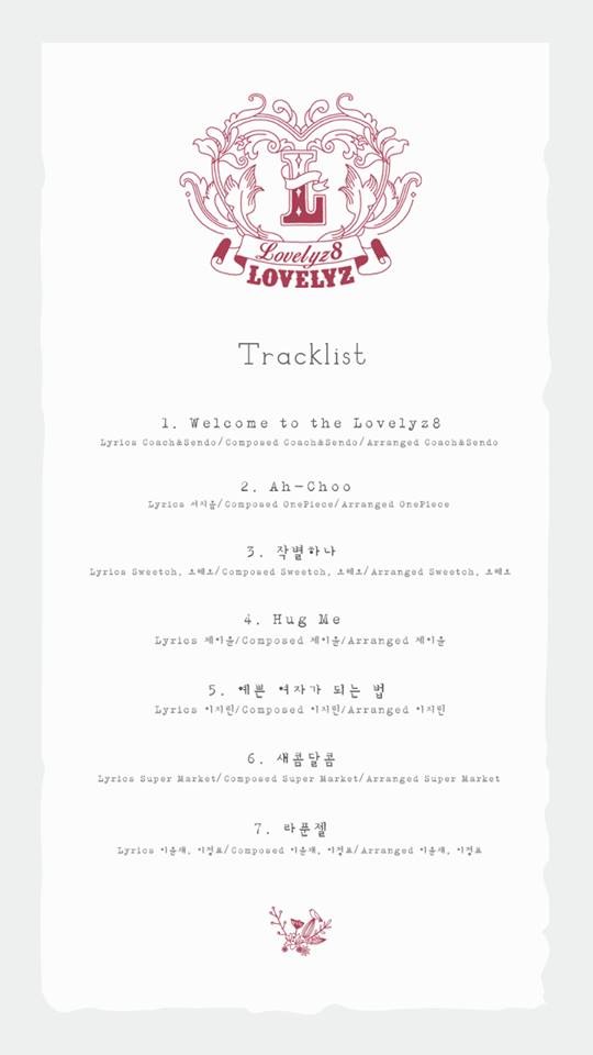 Lovelyz 《Lovelyz8》曲目表 Lovelyz 《Lovelyz8》曲目表