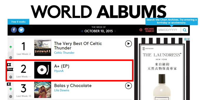 泫雅《A+》@Billboard 泫雅《A+》@Billboard