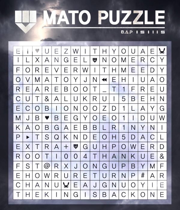 MATO Puzzle (B.A.P 字謎) MATO Puzzle (B.A.P 字謎)