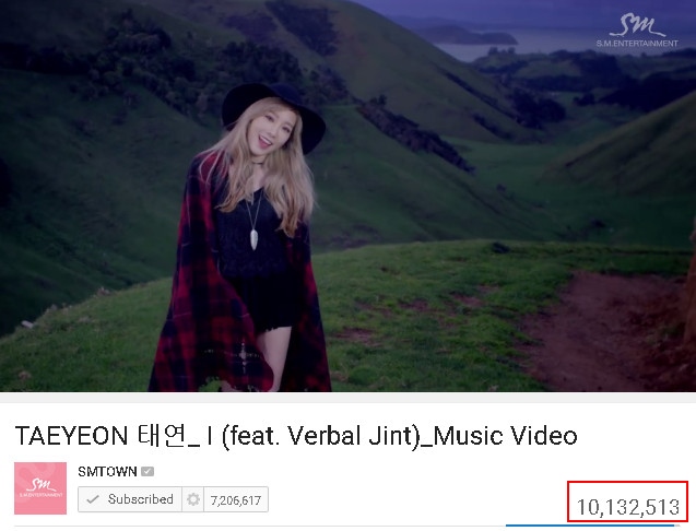 太妍《I》瀏覽破千萬 太妍《I》瀏覽破千萬
