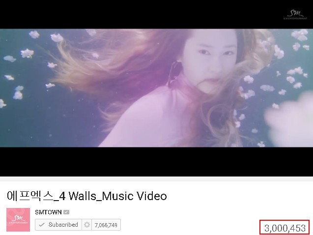 f(x) 《4 Walls》破3百萬瀏覽