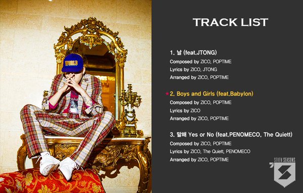 ZICO《PART.1》曲目表 ZICO《PART.1》曲目表