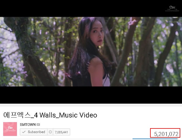 f(x)《4 Walls》MV 破五百萬 f(x)《4 Walls》MV 破五百萬
