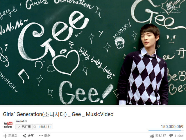 少女時代《Gee》MV 瀏覽破1億5千萬