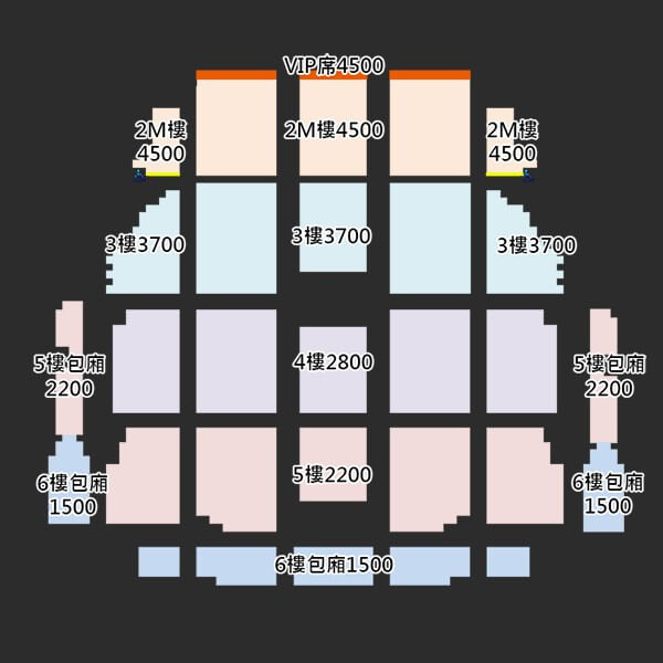 IU《 2016 I&U IN TAIPEI》座位圖