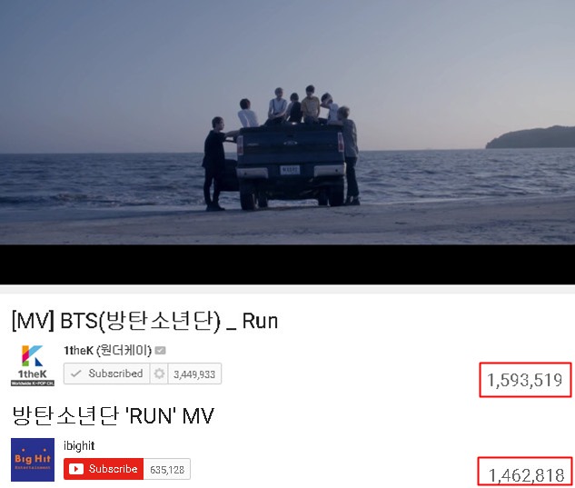 BTS 防彈少年團《RUN》MV 瀏覽破三百萬 BTS 防彈少年團《RUN》MV 瀏覽破三百萬